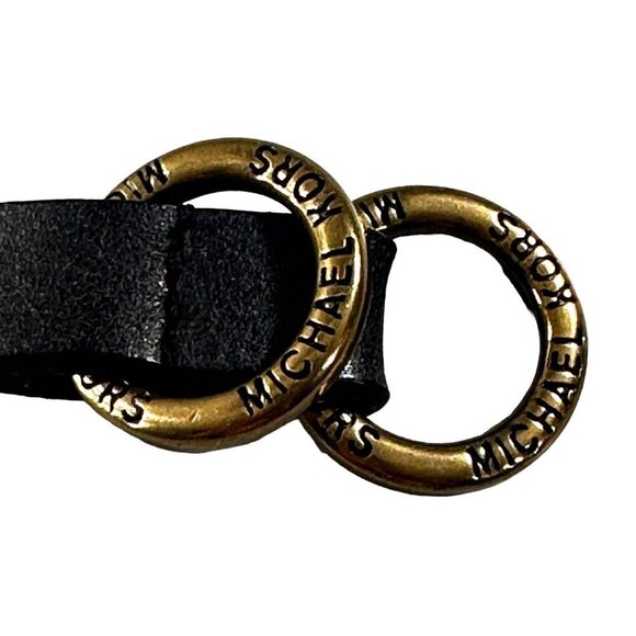 Michael Kors Accessories - Michael Kors D Ring Statement Belt Skinny Studded Leather Accent Accessories